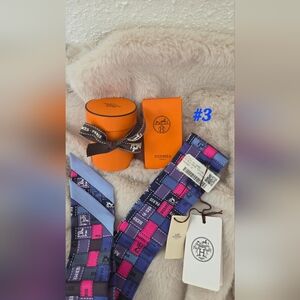 #3 Hermes Twilly Scarf NWT, Gift Box, and 2 Sample Perfumes